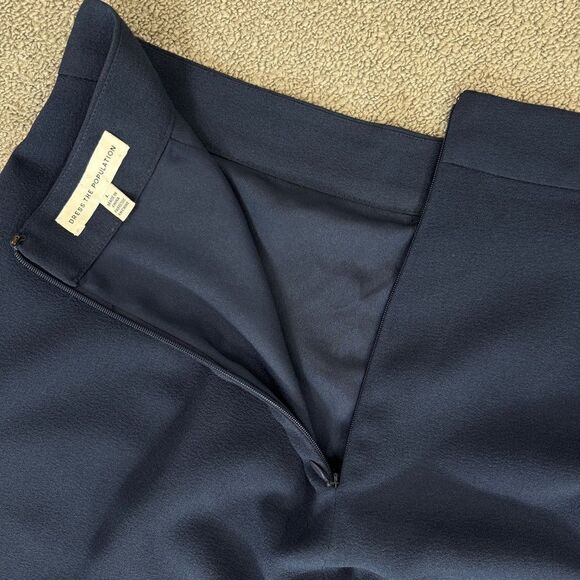 Dress The Population Andreas Wide Leg Pants Navy Blue Large - Picture 6 of 15